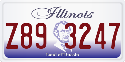 IL license plate Z893247