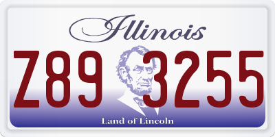 IL license plate Z893255