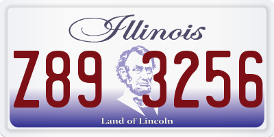 IL license plate Z893256