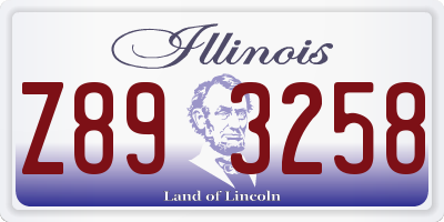 IL license plate Z893258