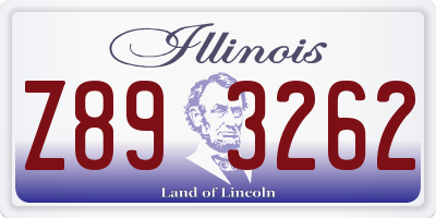 IL license plate Z893262