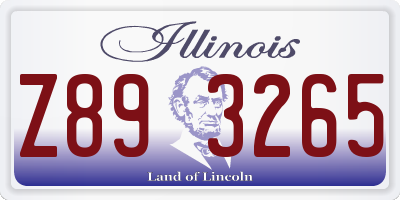 IL license plate Z893265