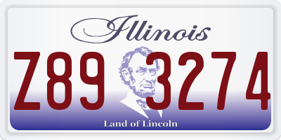 IL license plate Z893274