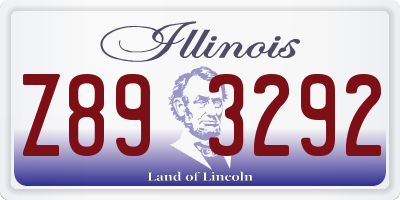 IL license plate Z893292