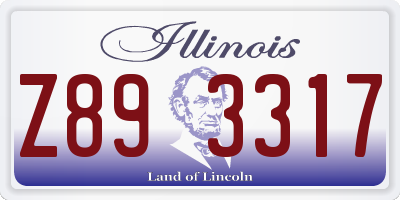 IL license plate Z893317