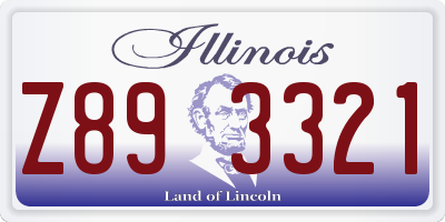IL license plate Z893321