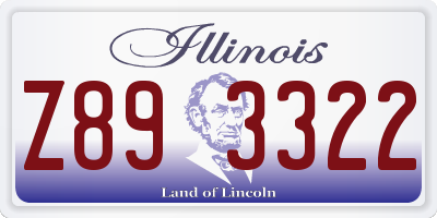 IL license plate Z893322