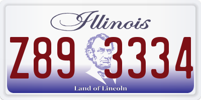 IL license plate Z893334