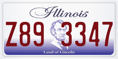 IL license plate Z893347