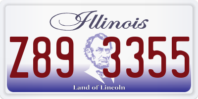 IL license plate Z893355