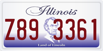 IL license plate Z893361