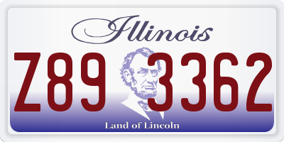 IL license plate Z893362