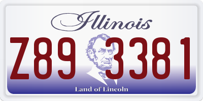 IL license plate Z893381