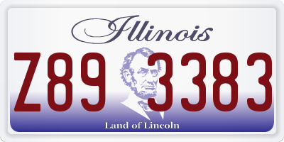 IL license plate Z893383