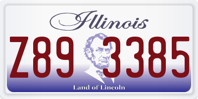 IL license plate Z893385