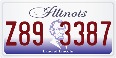 IL license plate Z893387