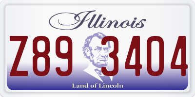 IL license plate Z893404