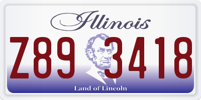 IL license plate Z893418