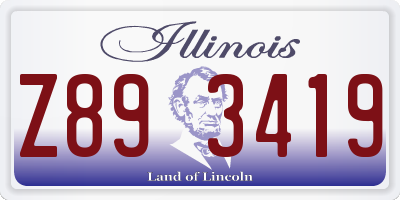 IL license plate Z893419