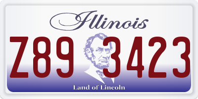IL license plate Z893423