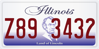 IL license plate Z893432