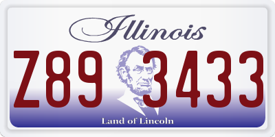 IL license plate Z893433
