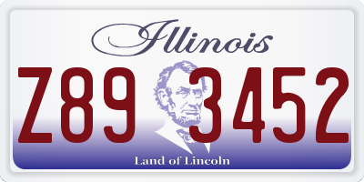 IL license plate Z893452