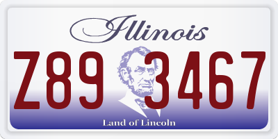 IL license plate Z893467