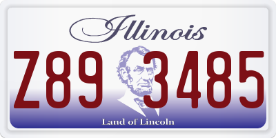 IL license plate Z893485
