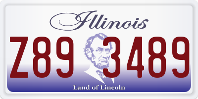 IL license plate Z893489