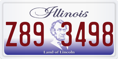 IL license plate Z893498