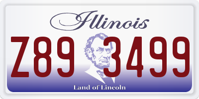IL license plate Z893499