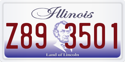 IL license plate Z893501