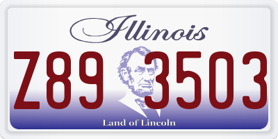 IL license plate Z893503