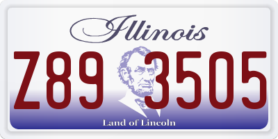IL license plate Z893505