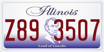 IL license plate Z893507