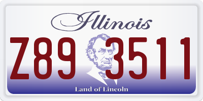 IL license plate Z893511