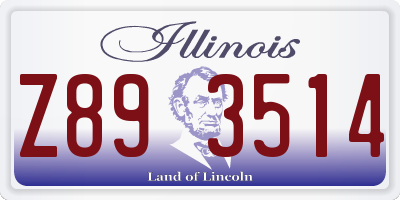 IL license plate Z893514