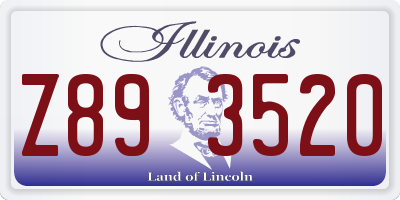 IL license plate Z893520