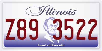 IL license plate Z893522