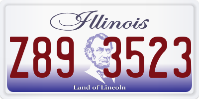 IL license plate Z893523