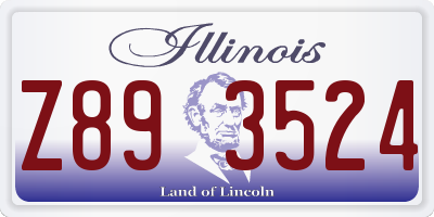 IL license plate Z893524
