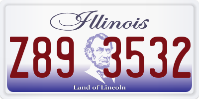 IL license plate Z893532