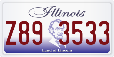 IL license plate Z893533