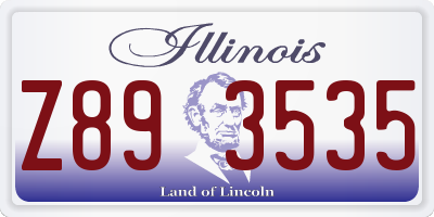 IL license plate Z893535