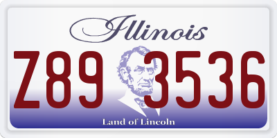 IL license plate Z893536