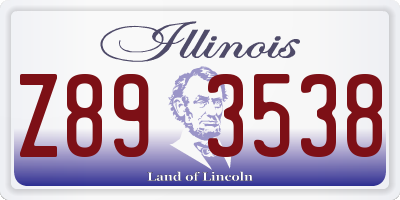 IL license plate Z893538