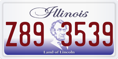 IL license plate Z893539
