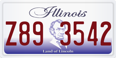 IL license plate Z893542