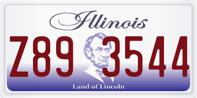 IL license plate Z893544